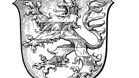 Das offizielle Staatswappen des Volksstaats Hessen von 1920, 