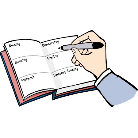 Termin aufschreiben